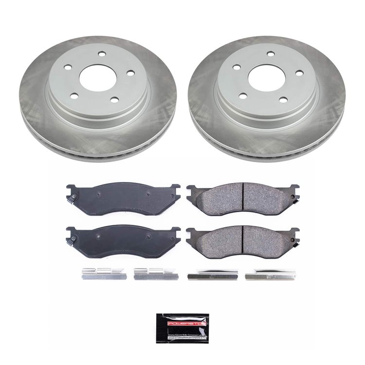 SC2165 Semi-Coated Rotor & Low-Dust Ceramic Brake Pad Kit