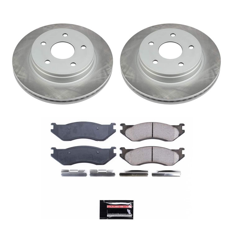 SC2167 Semi-Coated Rotor & Low-Dust Ceramic Brake Pad Kit