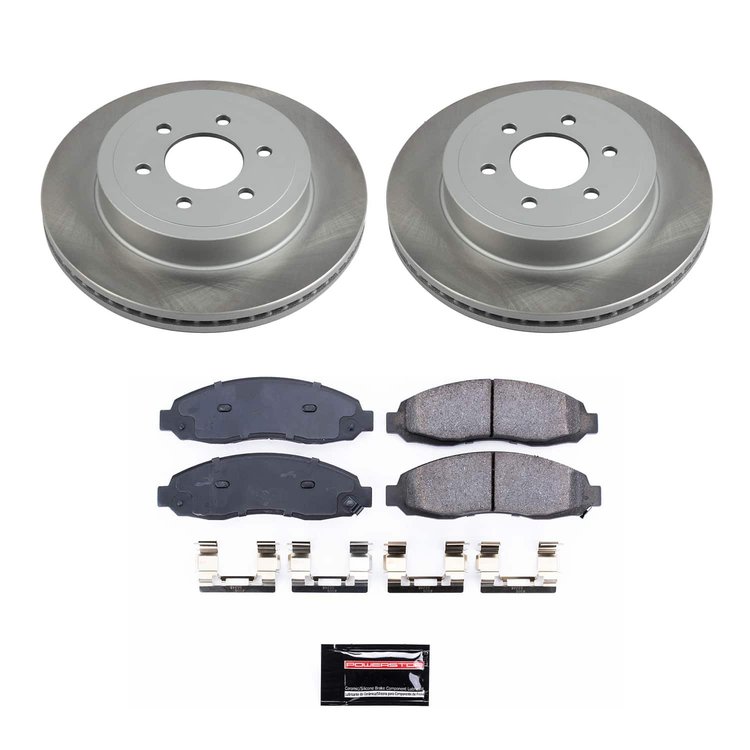 SC2187 Semi-Coated Rotor & Low-Dust Ceramic Brake Pad Kit