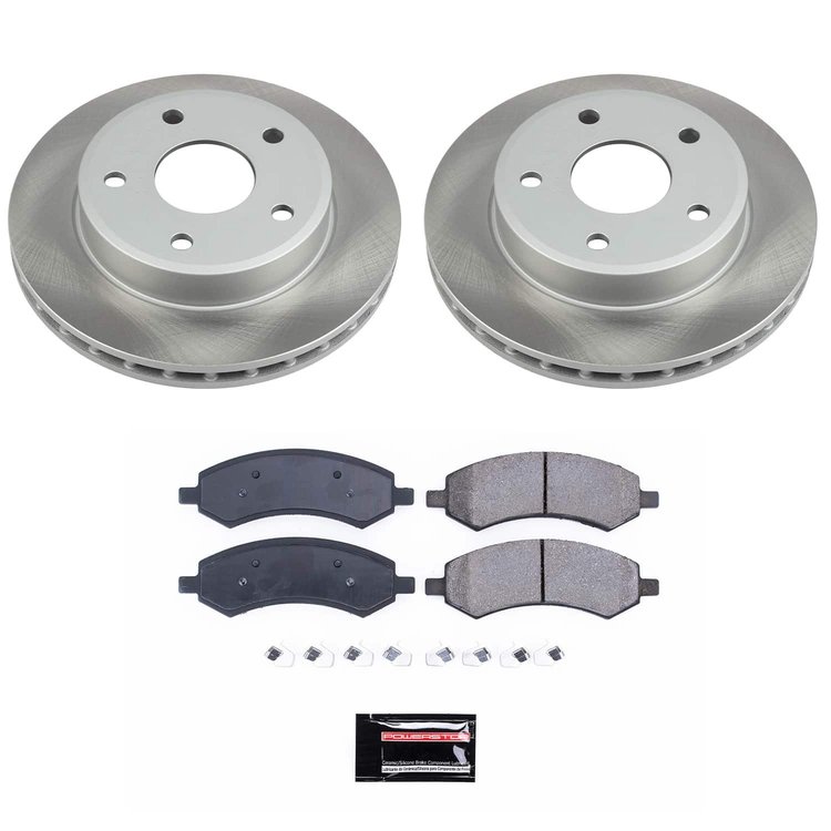 SC2193 Semi-Coated Rotor & Low-Dust Ceramic Brake Pad Kit