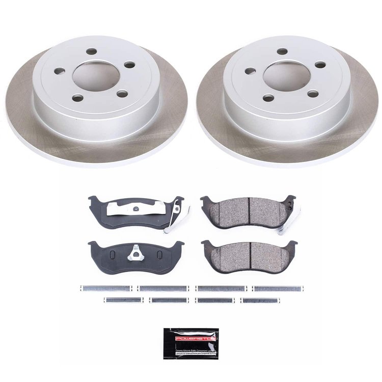 SC2197 Semi-Coated Rotor & Low-Dust Ceramic Brake Pad Kit