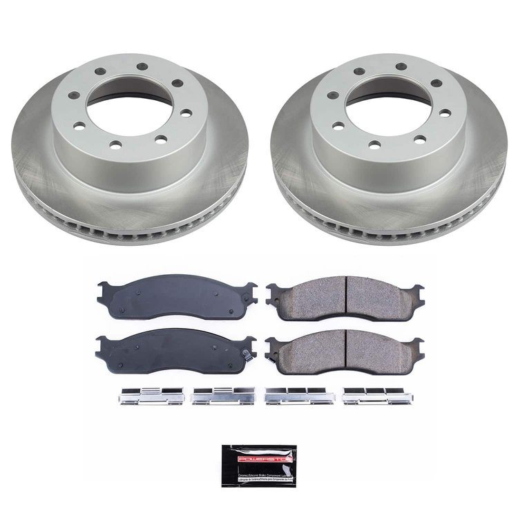 SC2203 Semi-Coated Rotor & Low-Dust Ceramic Brake Pad Kit
