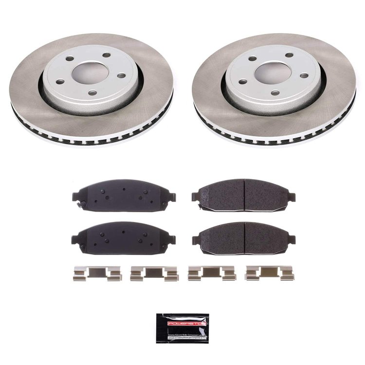 SC2219 Semi-Coated Rotor & Low-Dust Ceramic Brake Pad Kit