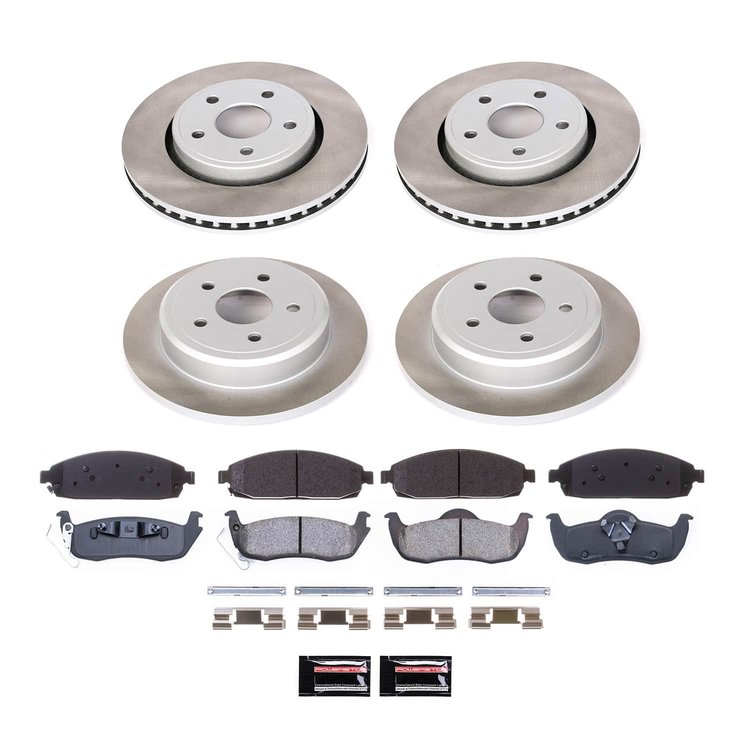 SC2220 Semi-Coated Rotor & Low-Dust Ceramic Brake Pad Kit
