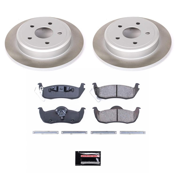 SC2221 Semi-Coated Rotor & Low-Dust Ceramic Brake Pad Kit