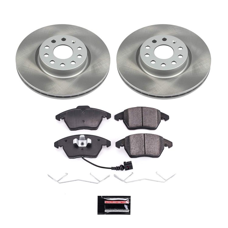 SC2259 Semi-Coated Rotor & Low-Dust Ceramic Brake Pad Kit