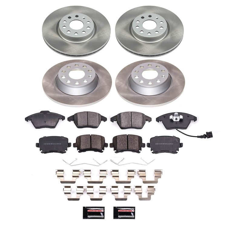 SC2260 Semi-Coated Rotor & Low-Dust Ceramic Brake Pad Kit