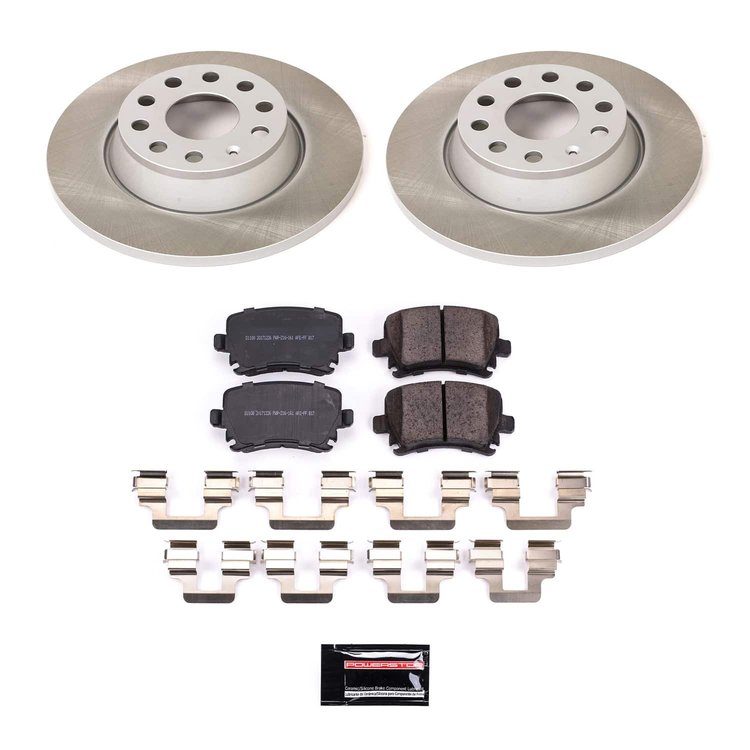 SC2261 Semi-Coated Rotor & Low-Dust Ceramic Brake Pad Kit
