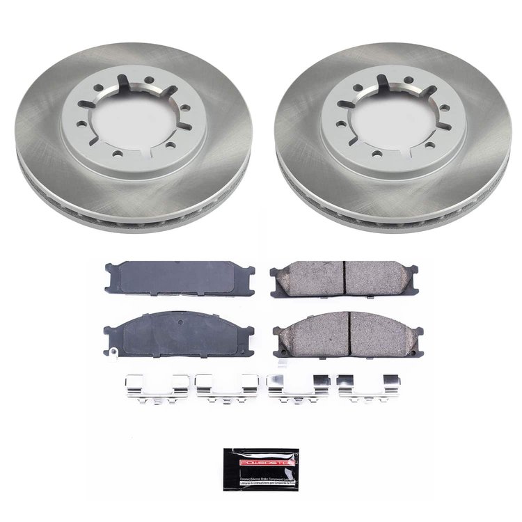 SC2278 Semi-Coated Rotor & Low-Dust Ceramic Brake Pad Kit