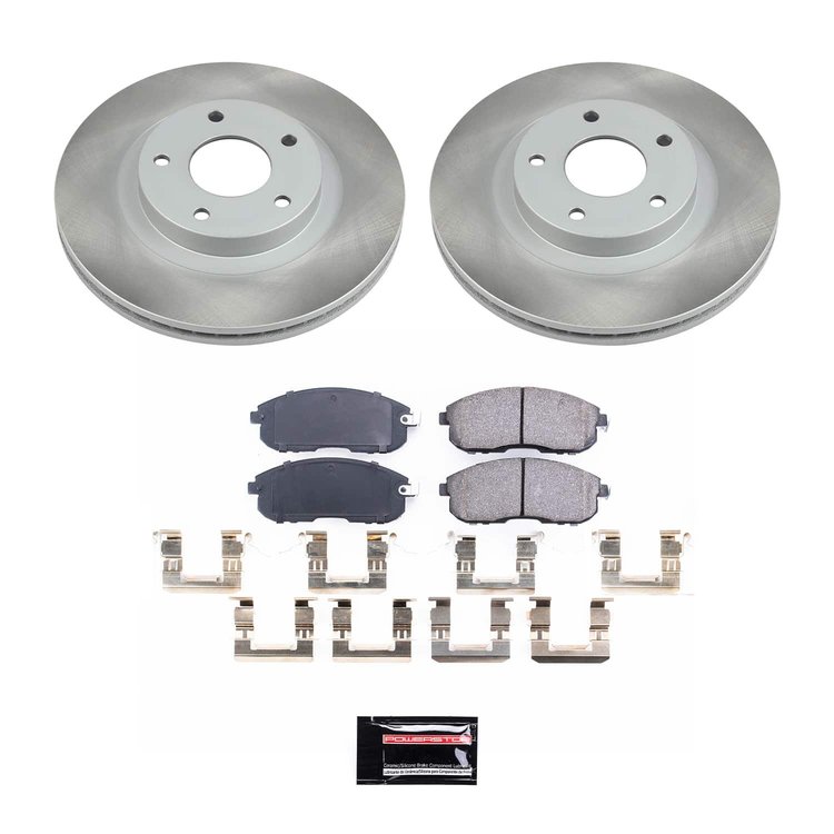 SC2282 Semi-Coated Rotor & Low-Dust Ceramic Brake Pad Kit