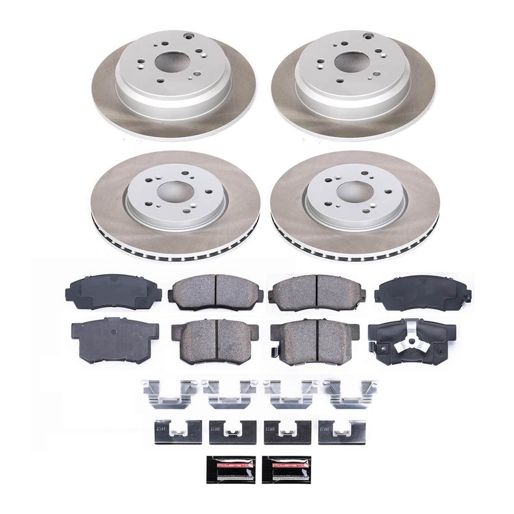 SC229 Semi-Coated Rotor & Low-Dust Ceramic Brake Pad Kit