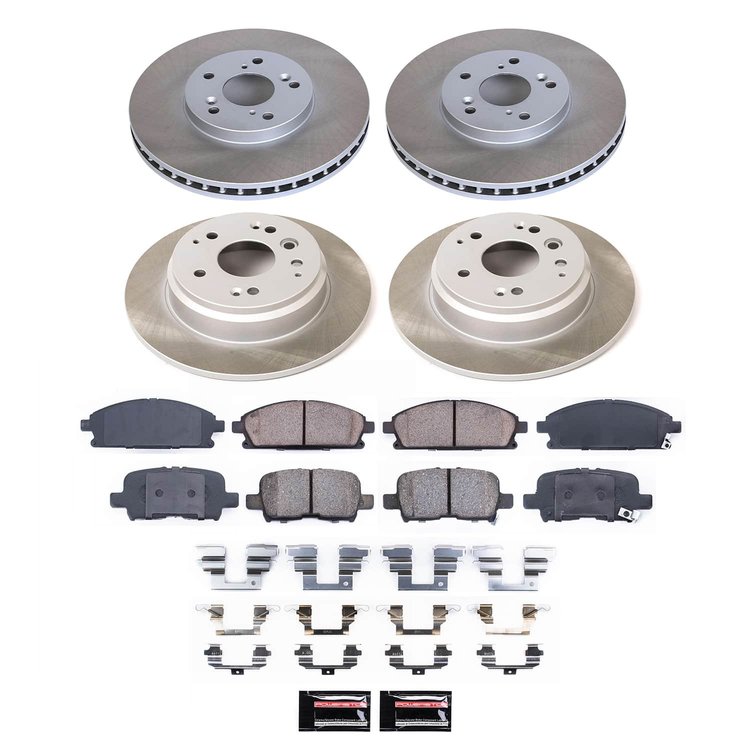 SC2291 Semi-Coated Rotor & Low-Dust Ceramic Brake Pad Kit
