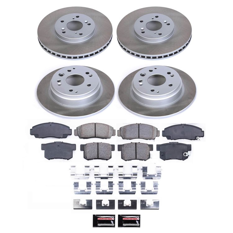SC2295 Semi-Coated Rotor & Low-Dust Ceramic Brake Pad Kit