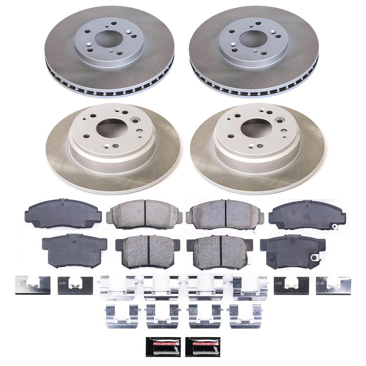 SC2298 Semi-Coated Rotor & Low-Dust Ceramic Brake Pad Kit