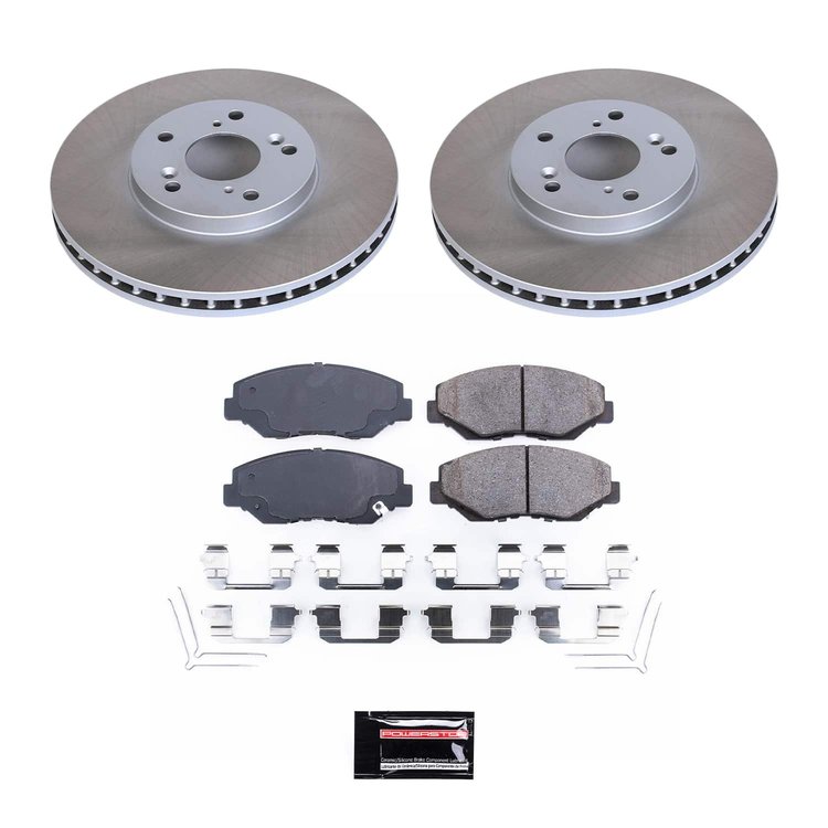 SC2302 Semi-Coated Rotor & Low-Dust Ceramic Brake Pad Kit