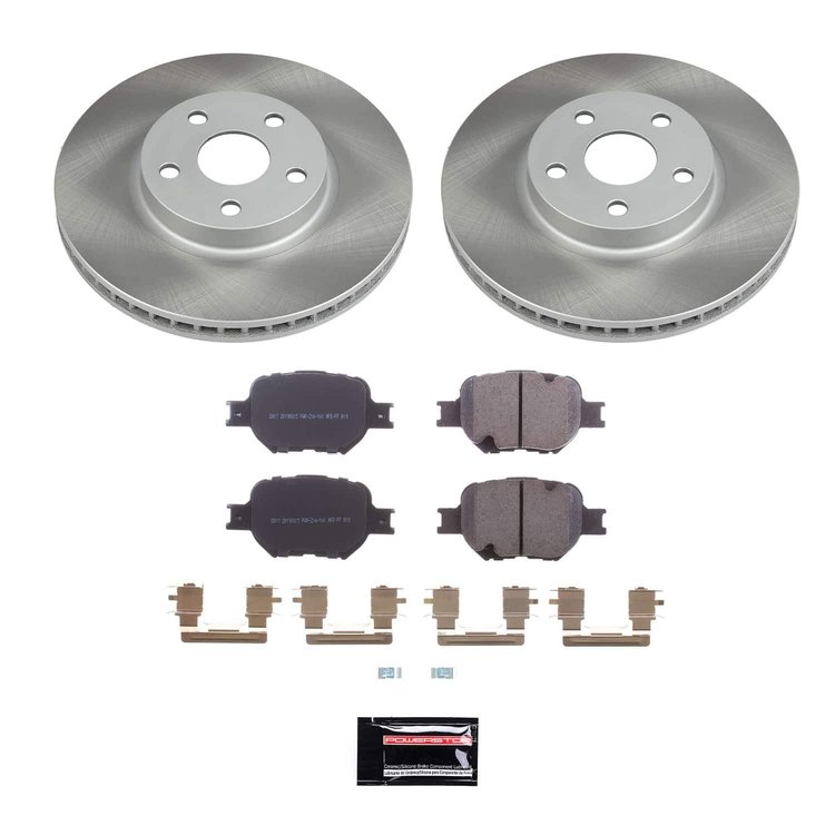 SC2313 Semi-Coated Rotor & Low-Dust Ceramic Brake Pad Kit