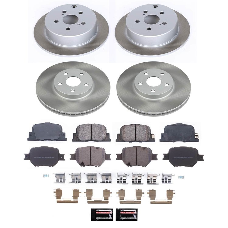 SC2315 Semi-Coated Rotor & Low-Dust Ceramic Brake Pad Kit