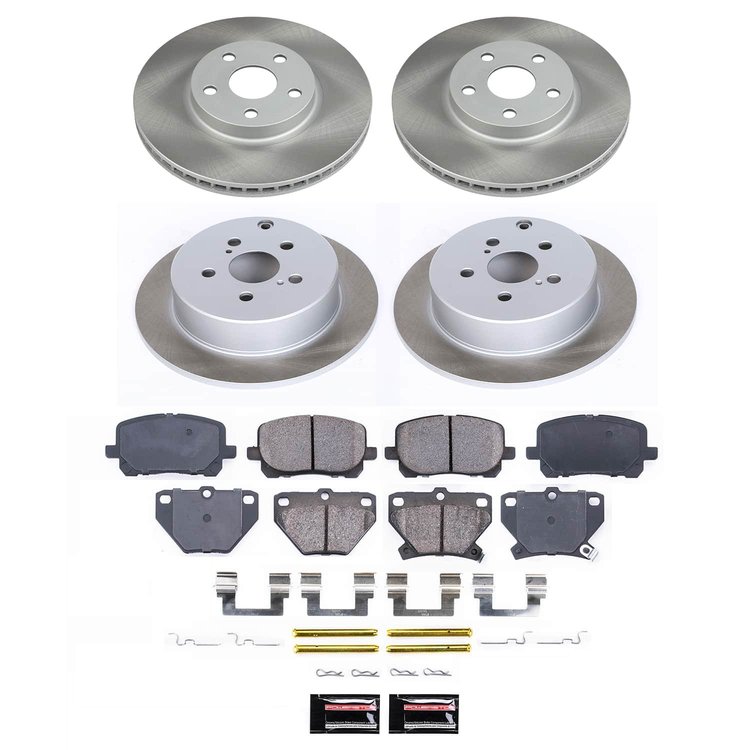 SC2317 Semi-Coated Rotor & Low-Dust Ceramic Brake Pad Kit