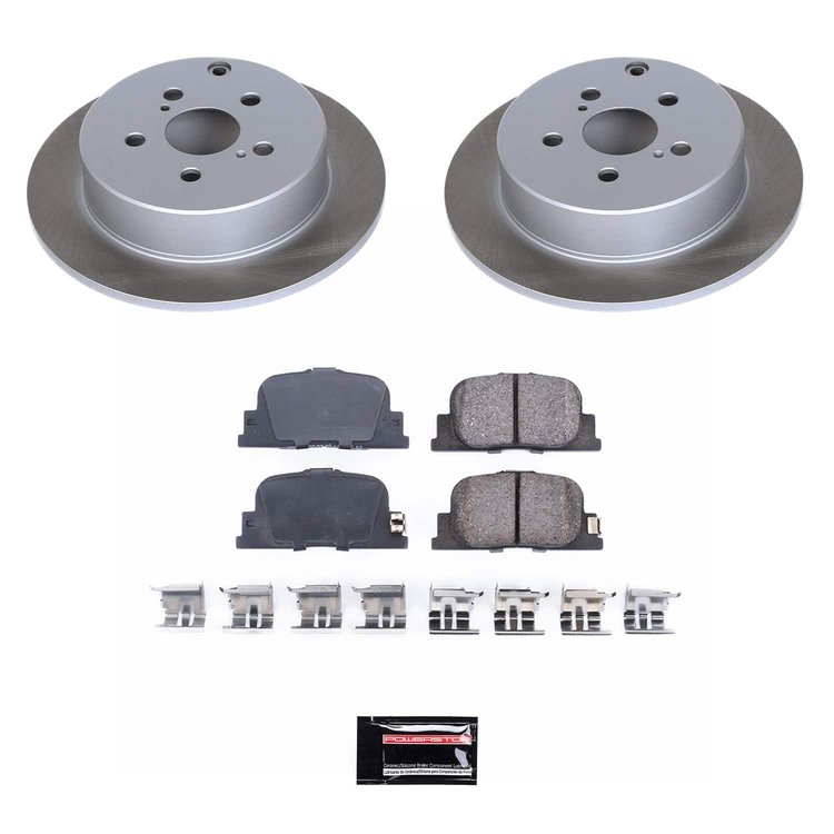 SC2319 Semi-Coated Rotor & Low-Dust Ceramic Brake Pad Kit