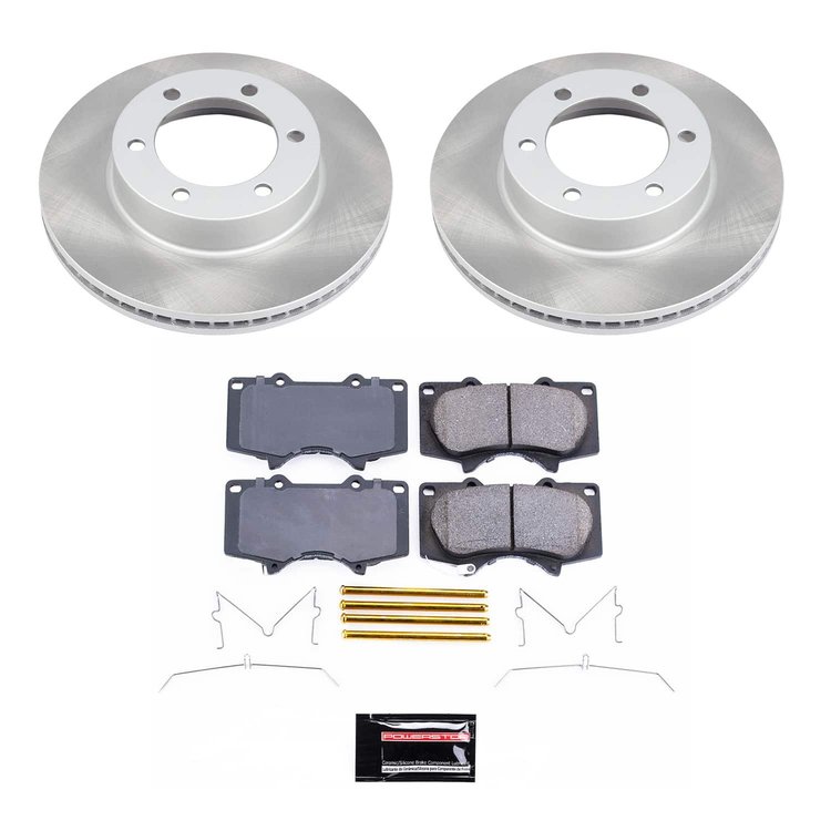SC2324 Semi-Coated Rotor & Low-Dust Ceramic Brake Pad Kit