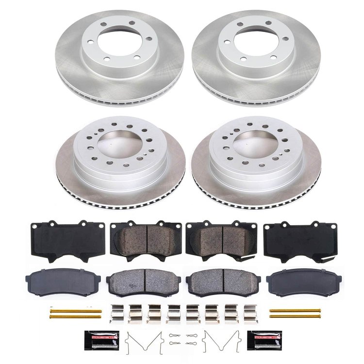 SC2325 Semi-Coated Rotor & Low-Dust Ceramic Brake Pad Kit
