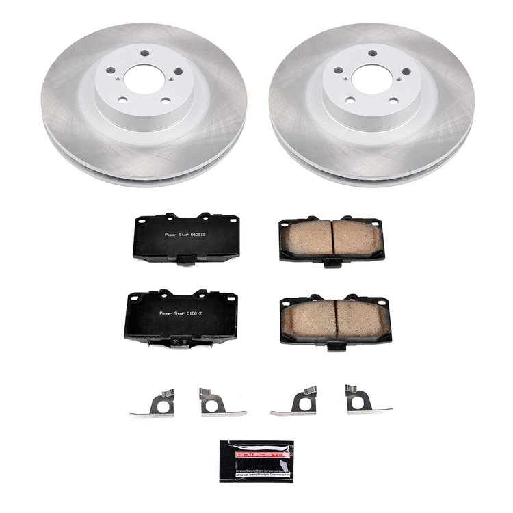 SC2367 Semi-Coated Rotor & Low-Dust Ceramic Brake Pad Kit