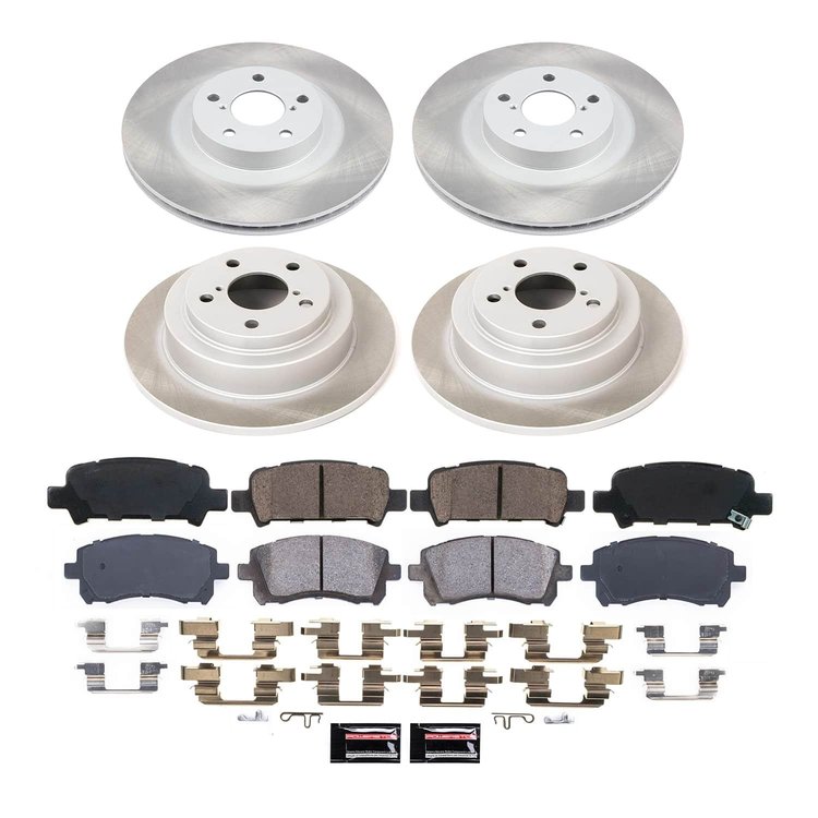 SC2371 Semi-Coated Rotor & Low-Dust Ceramic Brake Pad Kit