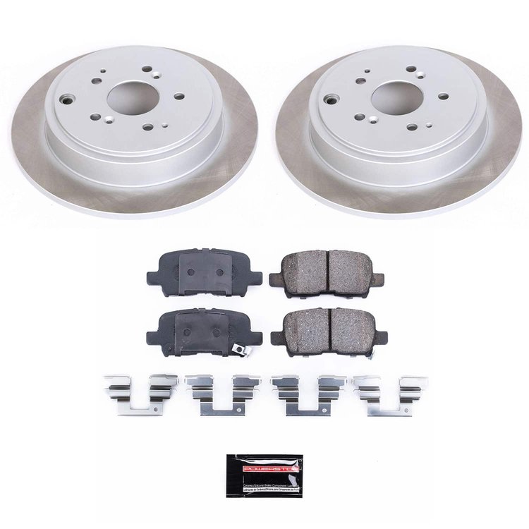 SC2382 Semi-Coated Rotor & Low-Dust Ceramic Brake Pad Kit