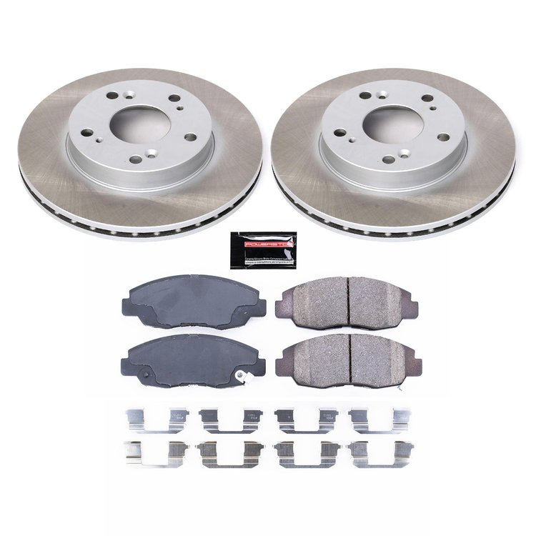 SC2384 Semi-Coated Rotor & Low-Dust Ceramic Brake Pad Kit
