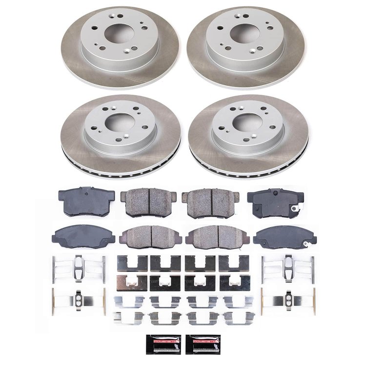 SC2385 Semi-Coated Rotor & Low-Dust Ceramic Brake Pad Kit