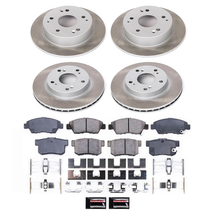 SC2387 Semi-Coated Rotor & Low-Dust Ceramic Brake Pad Kit