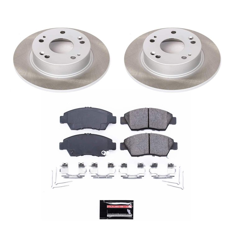 SC2389 Semi-Coated Rotor & Low-Dust Ceramic Brake Pad Kit