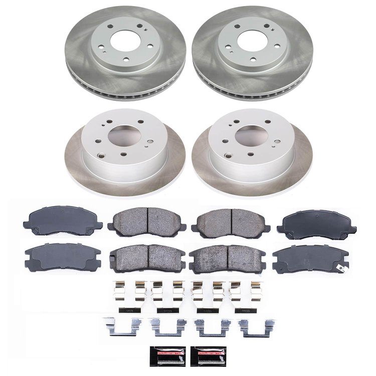 SC2395 Semi-Coated Rotor & Low-Dust Ceramic Brake Pad Kit