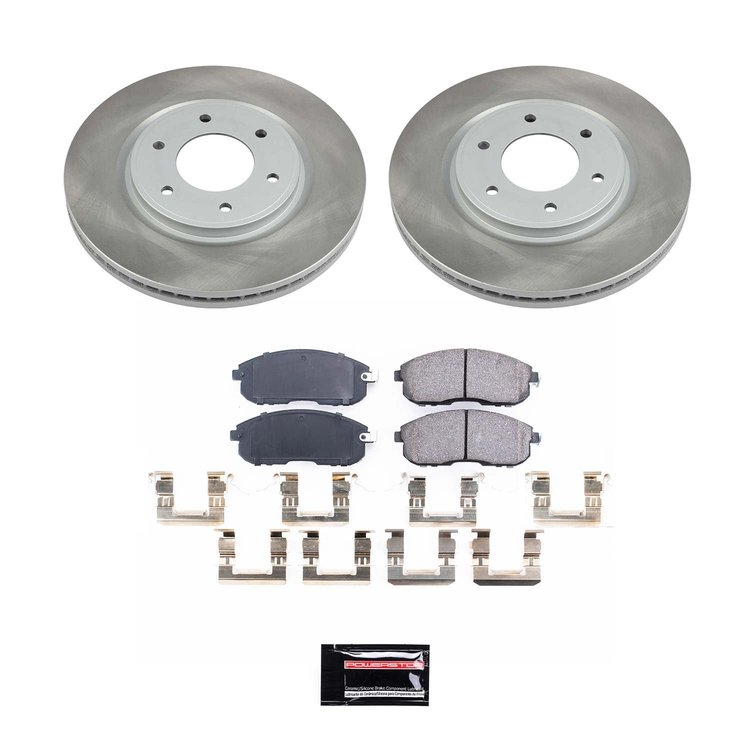 SC241 Semi-Coated Rotor & Low-Dust Ceramic Brake Pad Kit