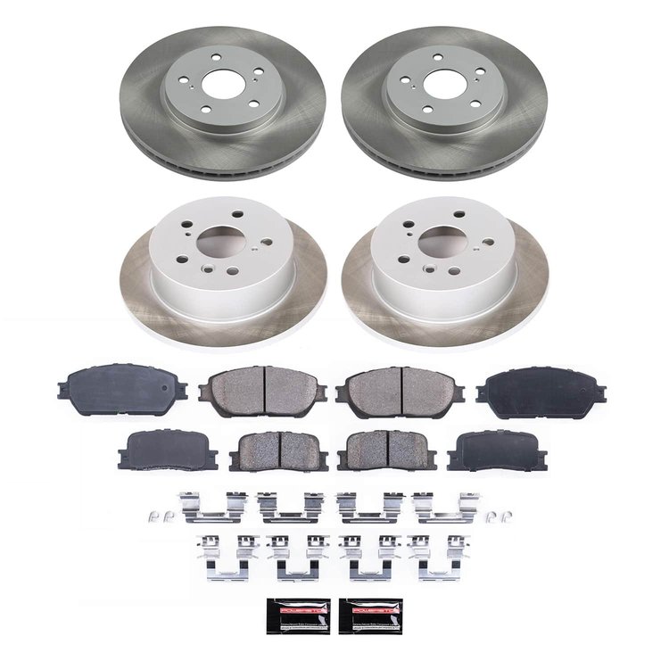 SC2413 Semi-Coated Rotor & Low-Dust Ceramic Brake Pad Kit