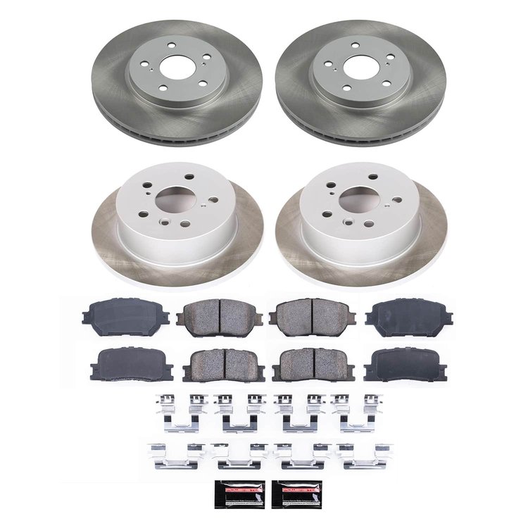 SC2416 Semi-Coated Rotor & Low-Dust Ceramic Brake Pad Kit
