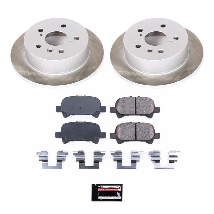 SC2417 Semi-Coated Rotor & Low-Dust Ceramic Brake Pad Kit