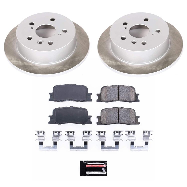 SC2418 Semi-Coated Rotor & Low-Dust Ceramic Brake Pad Kit