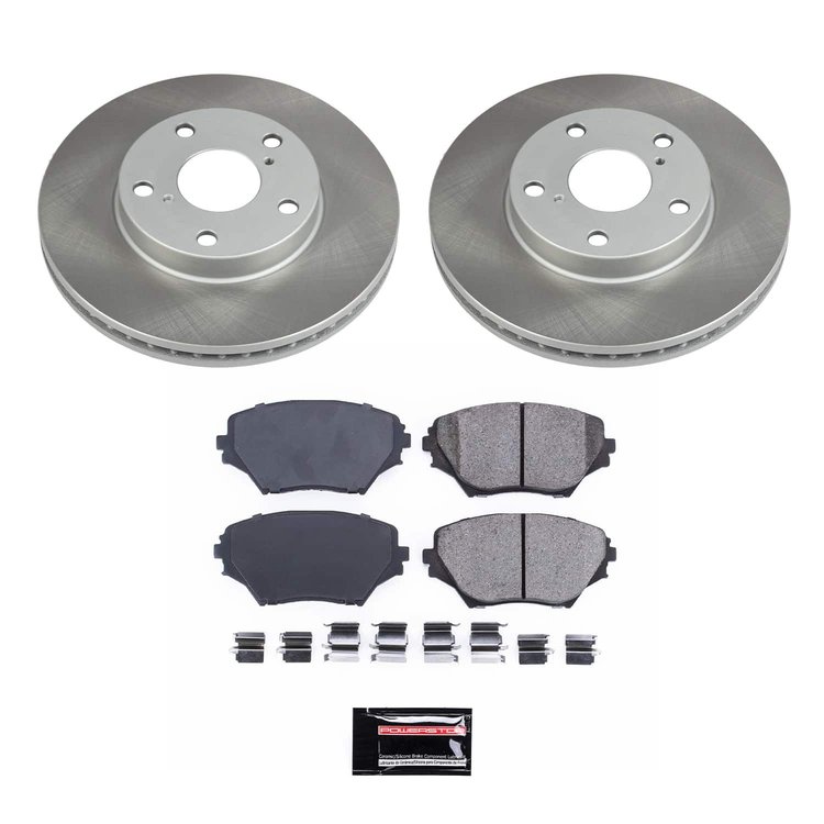 SC2419 Semi-Coated Rotor & Low-Dust Ceramic Brake Pad Kit