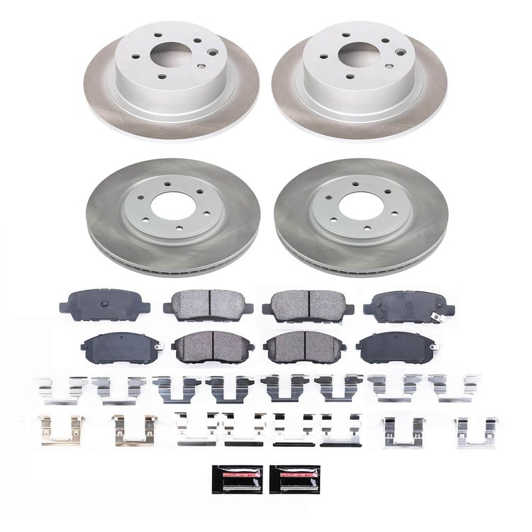 SC242 Semi-Coated Rotor & Low-Dust Ceramic Brake Pad Kit