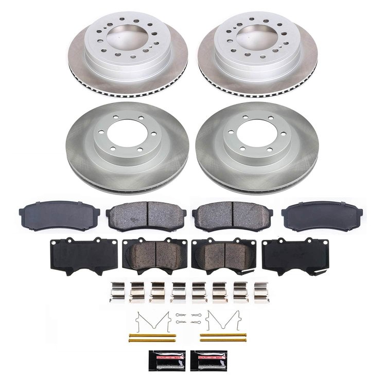 SC2422 Semi-Coated Rotor & Low-Dust Ceramic Brake Pad Kit