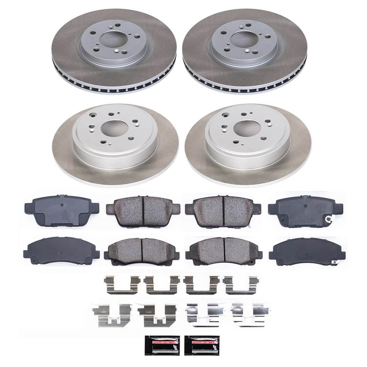 SC2430 Semi-Coated Rotor & Low-Dust Ceramic Brake Pad Kit
