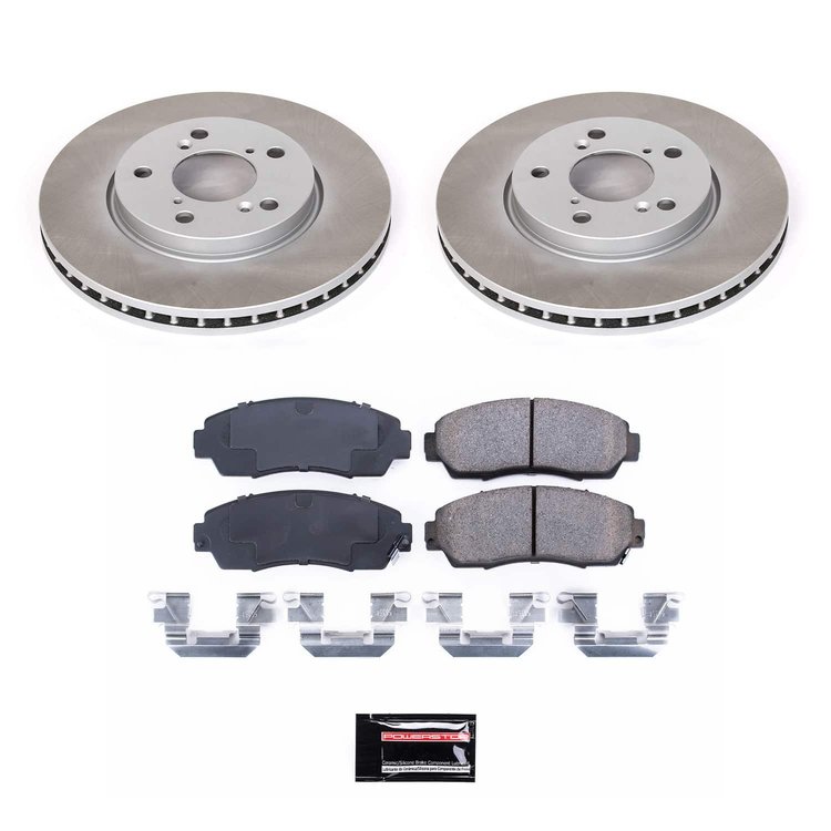 SC2435 Semi-Coated Rotor & Low-Dust Ceramic Brake Pad Kit