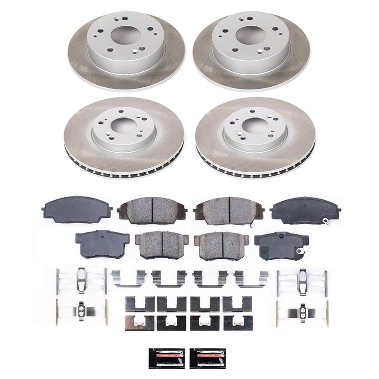 SC2441 Semi-Coated Rotor & Low-Dust Ceramic Brake Pad Kit