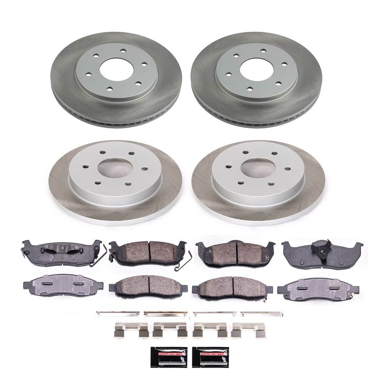SC2443 Semi-Coated Rotor & Low-Dust Ceramic Brake Pad Kit