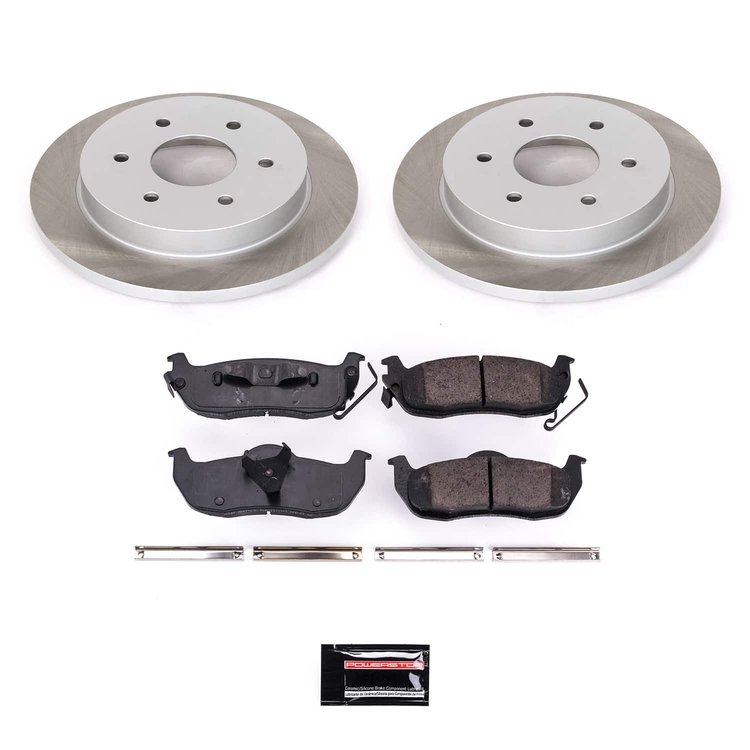 SC2445 Semi-Coated Rotor & Low-Dust Ceramic Brake Pad Kit