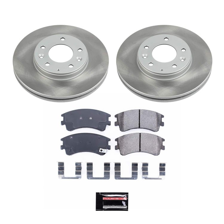 SC2448 Semi-Coated Rotor & Low-Dust Ceramic Brake Pad Kit