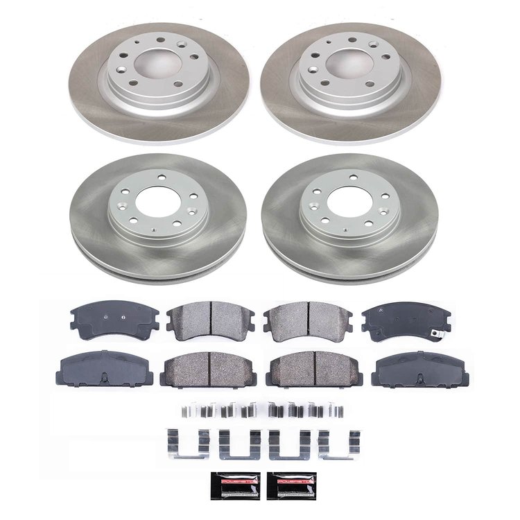 SC2449 Semi-Coated Rotor & Low-Dust Ceramic Brake Pad Kit