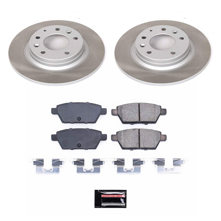 SC2450 Semi-Coated Rotor & Low-Dust Ceramic Brake Pad Kit