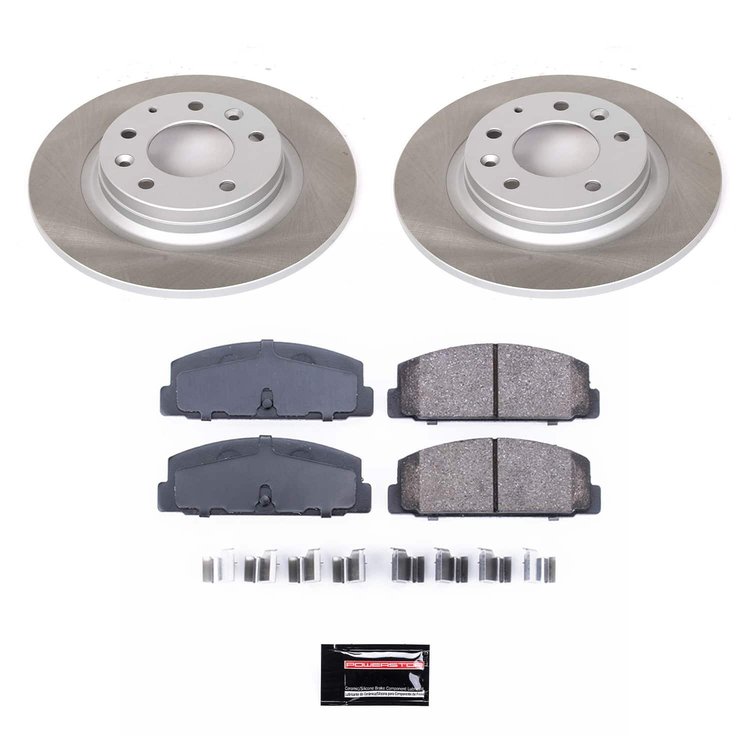 SC2452 Semi-Coated Rotor & Low-Dust Ceramic Brake Pad Kit